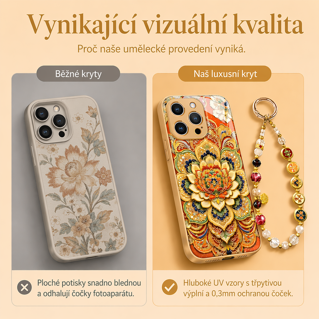 Ozdobte svůj telefon uměním Dunhuang – luxusní pouzdro na telefon s motivem lotosu a třpytivým povrchem. Na dobírku! 🌸