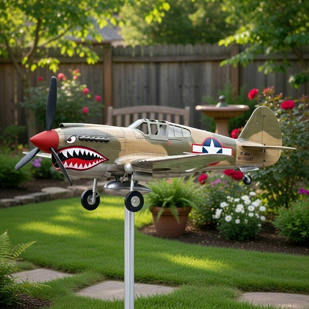 Větrný mlýn Shark Mouth Warplane Garden
