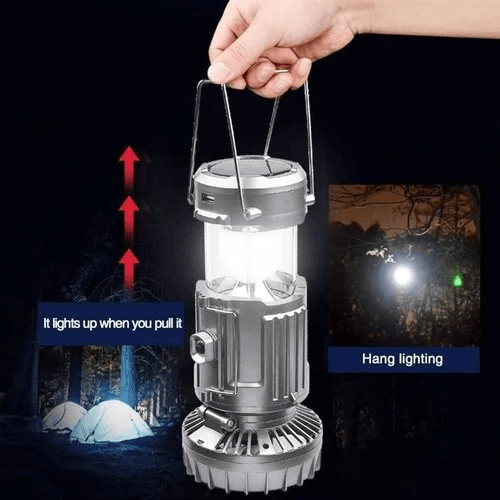 🔥2025 Horký výprodej🔥🌿Přenosná LED kempingová lampa s ventilátorem