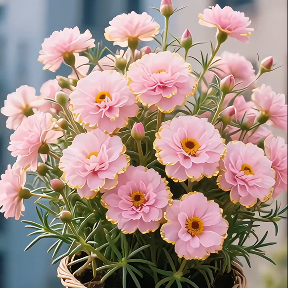 Zlatá krajková portulaka🌸✨ Nádherné dvojité květy pro bezproblémové letní zbarvení