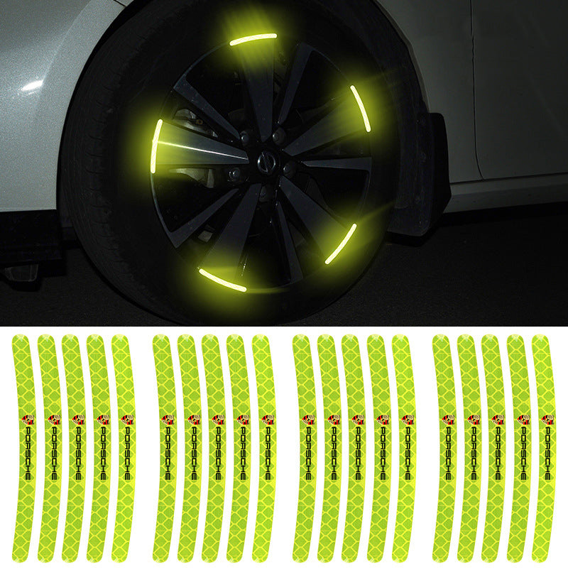 Vylepšené, personalizované reflexní samolepky s varováním o šířce pneumatik ✨20 ks✨