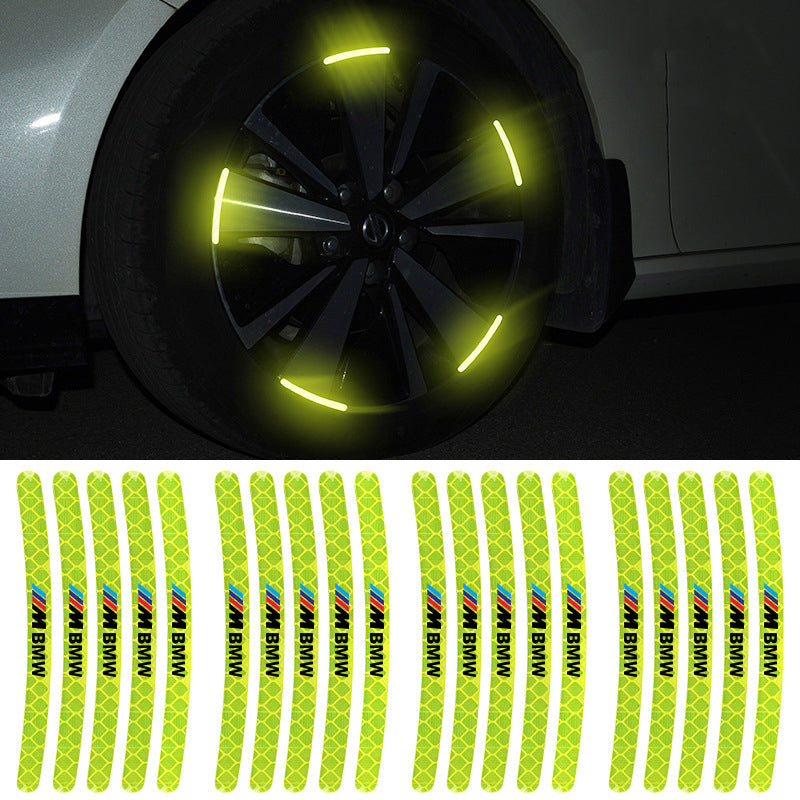 Vylepšené, personalizované reflexní samolepky s varováním o šířce pneumatik ✨20 ks✨