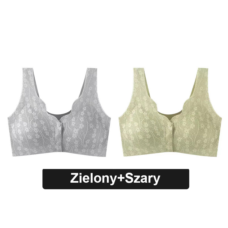 🩱 Sexy, prodyšná a pohodlná krajková podprsenka větší velikosti s knoflíky