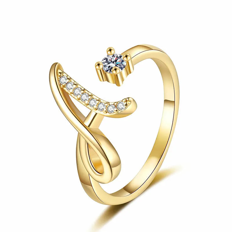 ⏳Časově omezená sleva 50 %⏰Nastavitelný třpytivý prsten s iniciálami pro ženy💍