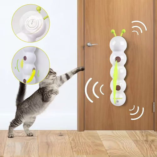 🐛Interaktivní elektrická hračka pro kočky ve tvaru housenky