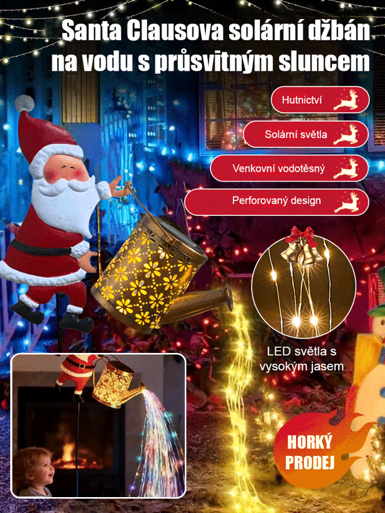 🎅 Solární lampa Santa Claus - Kouzelné světlo naplní vaši zahradu sváteční září. ✨