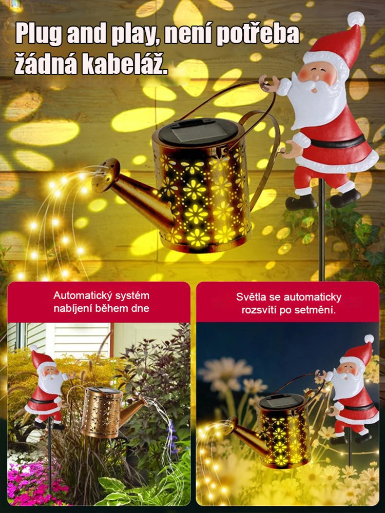 🎅 Solární lampa Santa Claus - Kouzelné světlo naplní vaši zahradu sváteční září. ✨