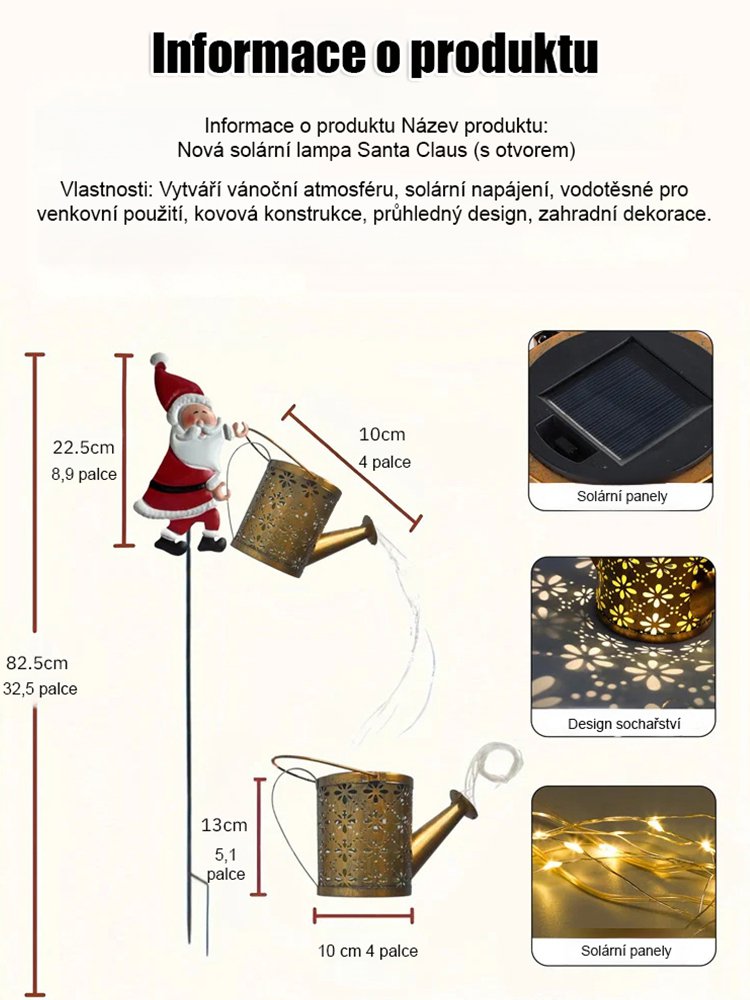 🎅 Solární lampa Santa Claus - Kouzelné světlo naplní vaši zahradu sváteční září. ✨
