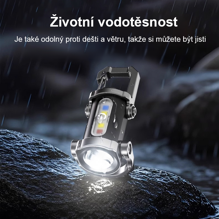 【3 v 1 multifunkční】přenosná SOS nouzová svítilna