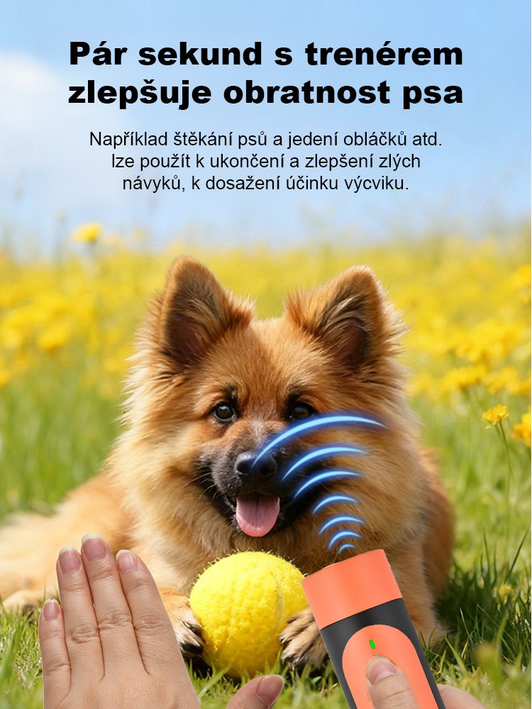 【Nepřítel zlých psů】Mini ultrazvukový odpuzovač proti štěkání a kousání