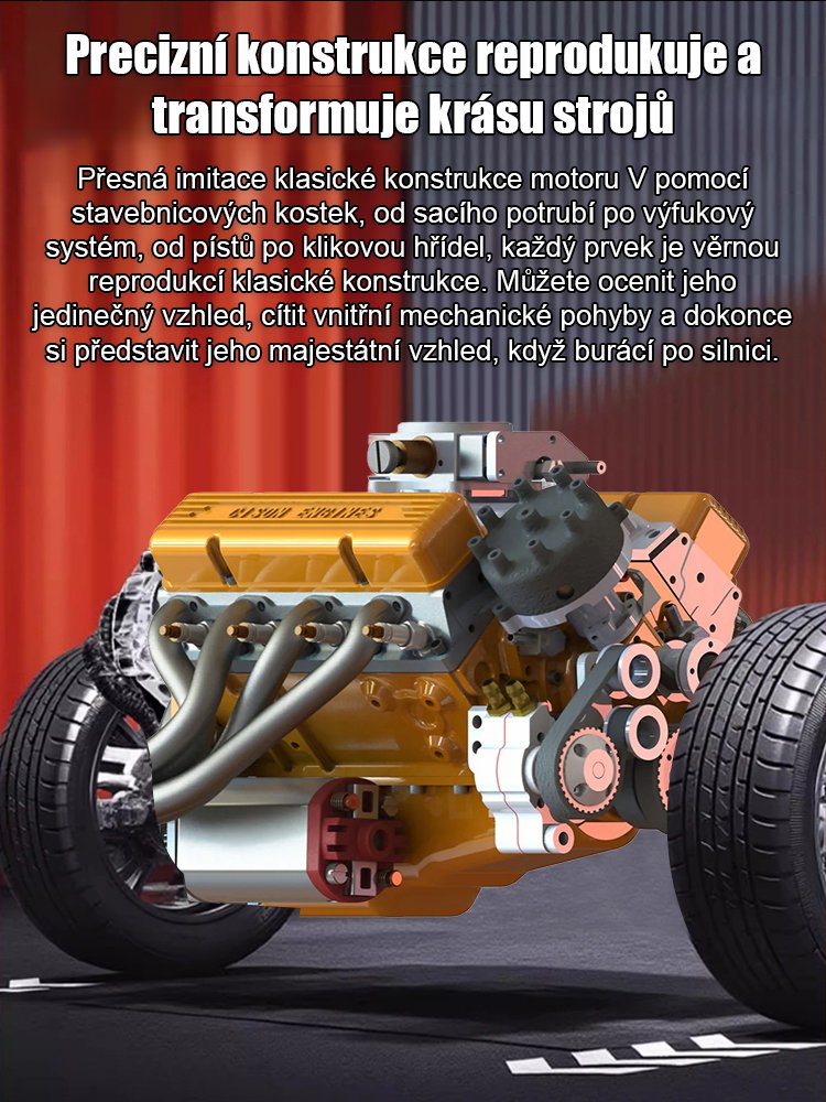 Nový model motoru V8 motorový držák