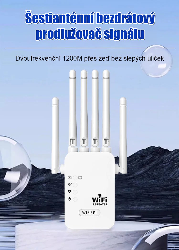 Šestipásmový zesilovač bezdrátového signálu