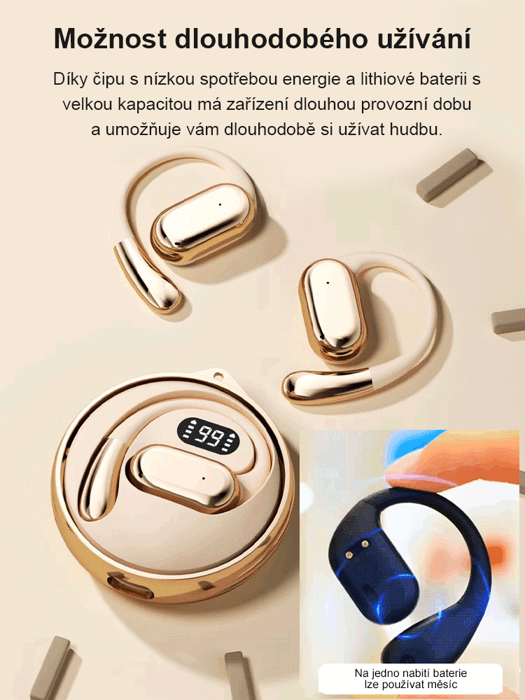 Rychlá Bluetooth inteligentní sluchátka pro překlad 144 jazyků