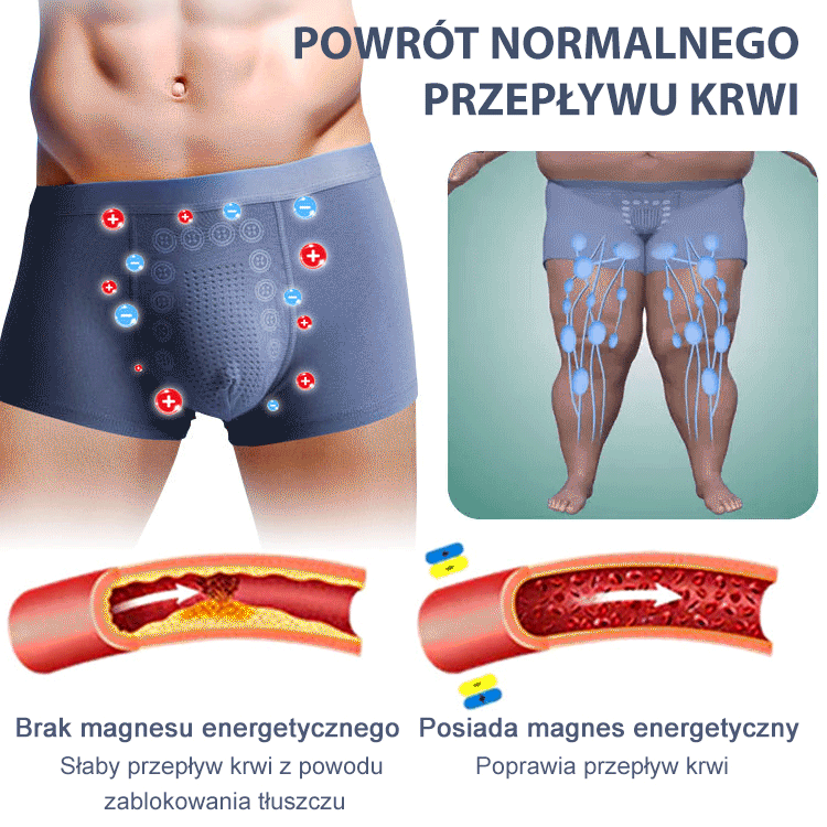 Majtki do masażu magnetycznego męskiego