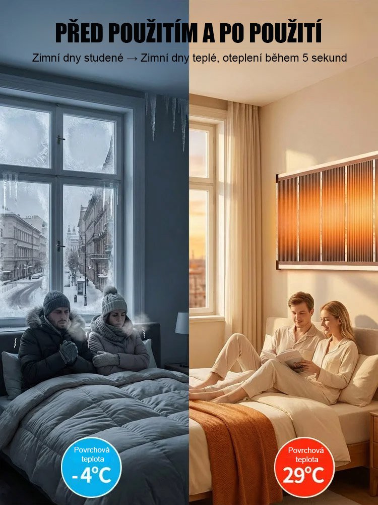 【5 sekund rychlé zahřátí】Německá high-tech grafenová nástěnná topení