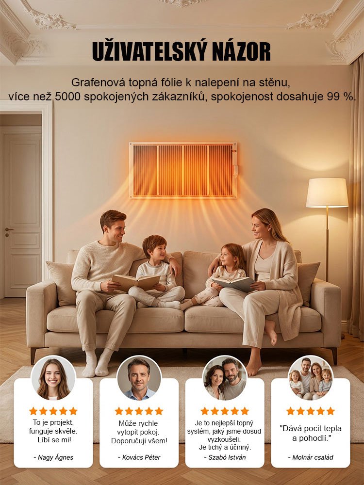 【5 sekund rychlé zahřátí】Německá high-tech grafenová nástěnná topení