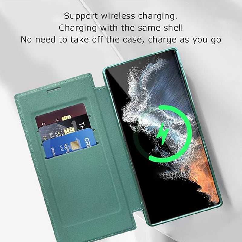 📱Nové kožené flipové pouzdro na mobilní telefon Samsung