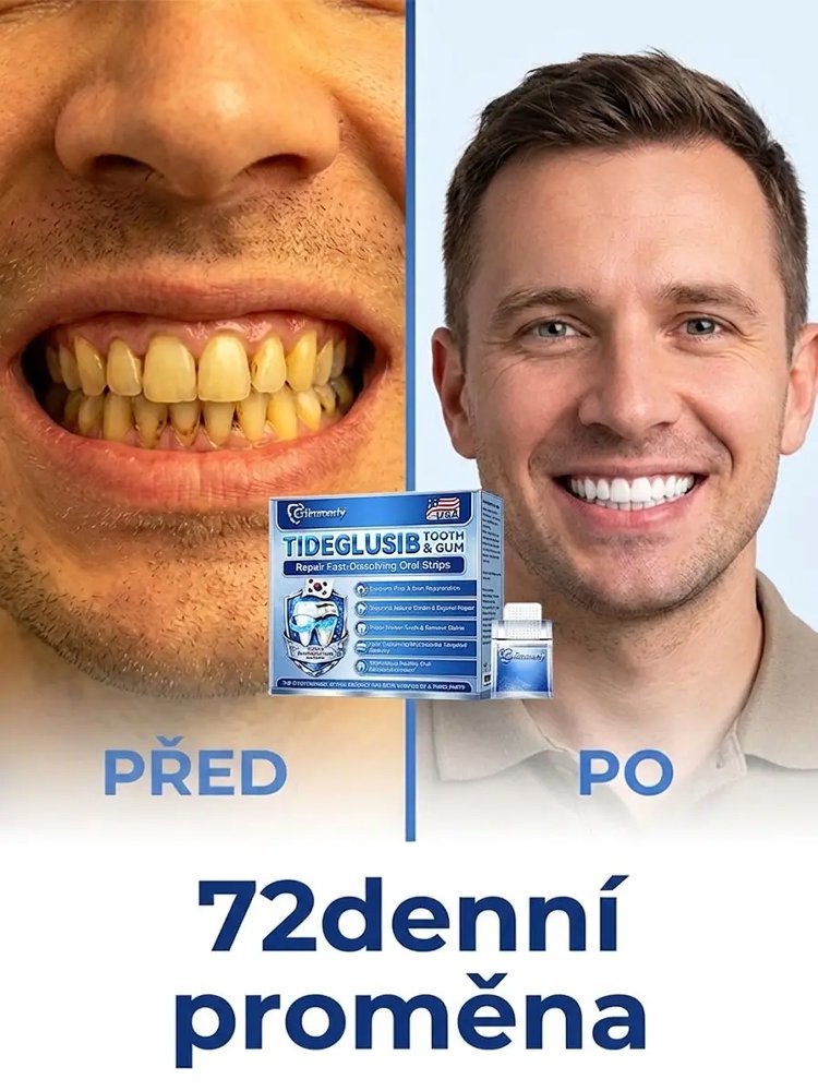 Náplasti pro péči o regeneraci zubů pro dokonalý úsměv – rychle rozpustné