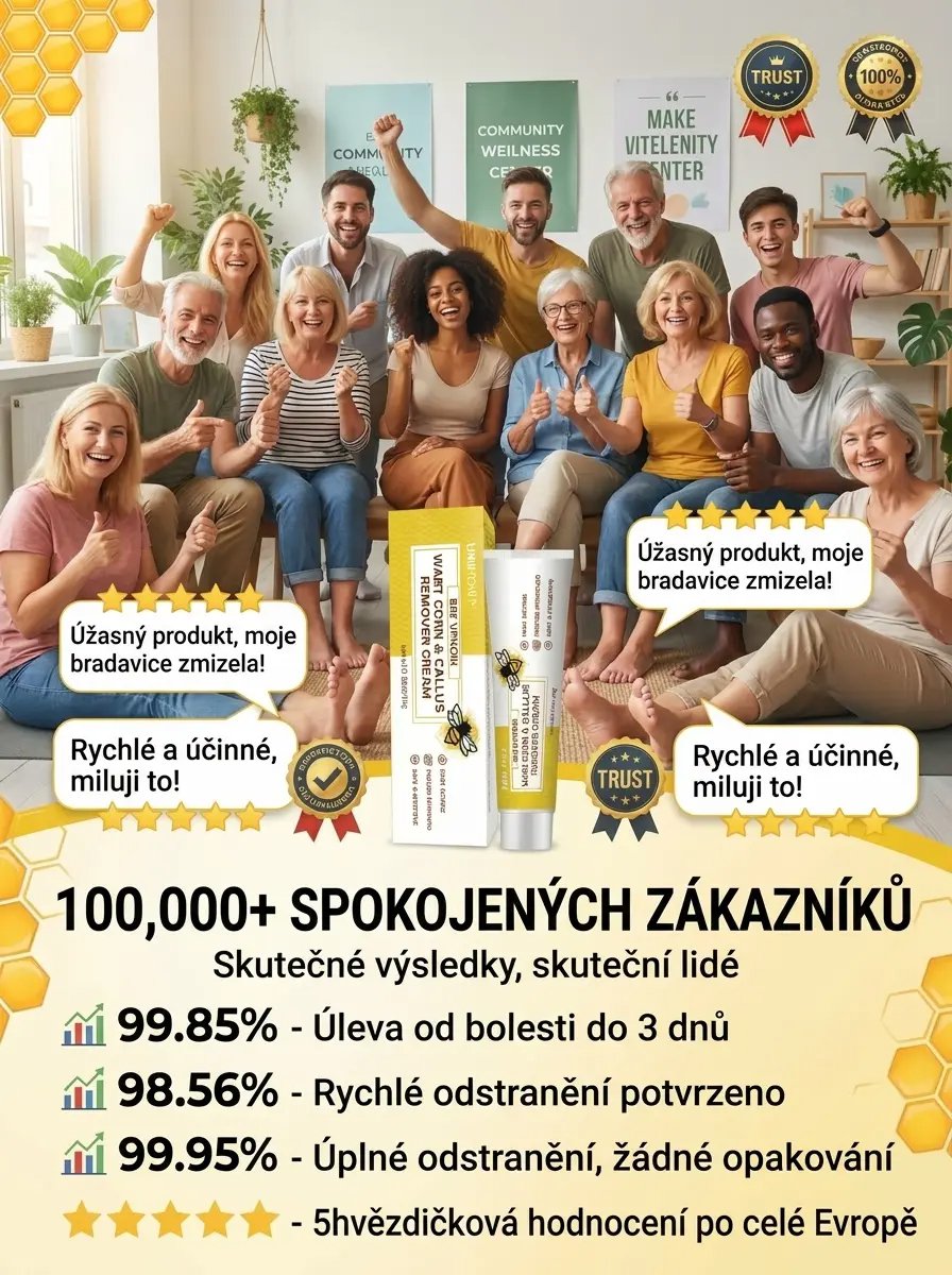 Krém na odstranění kuřích ok a mozolů s včelím jedem