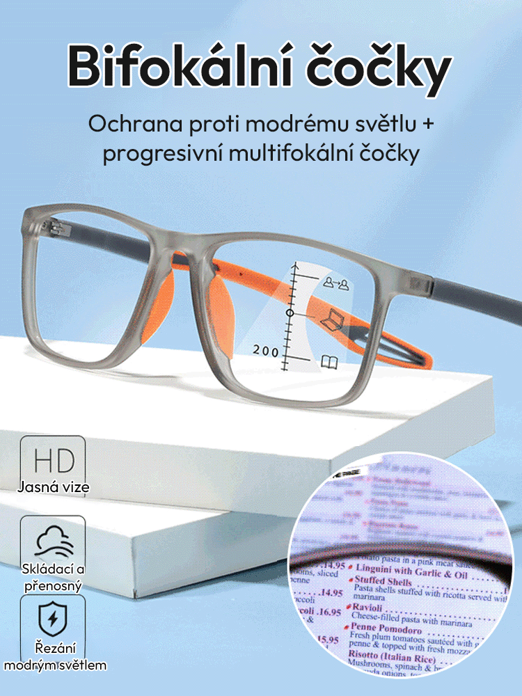Ultralehké pohodlné brýle na čtení s ochranou proti modrému světlu.