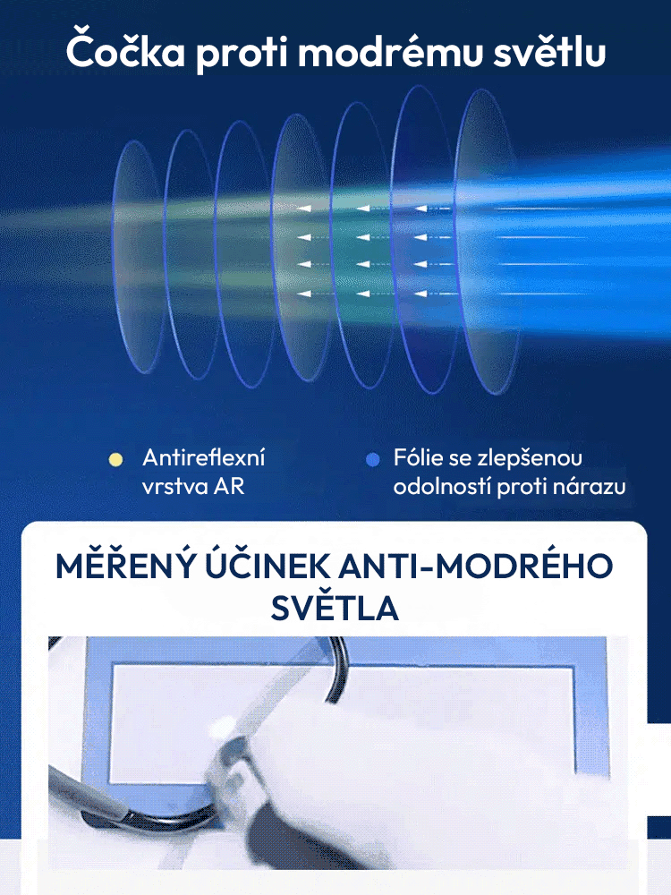 Ultralehké pohodlné brýle na čtení s ochranou proti modrému světlu.