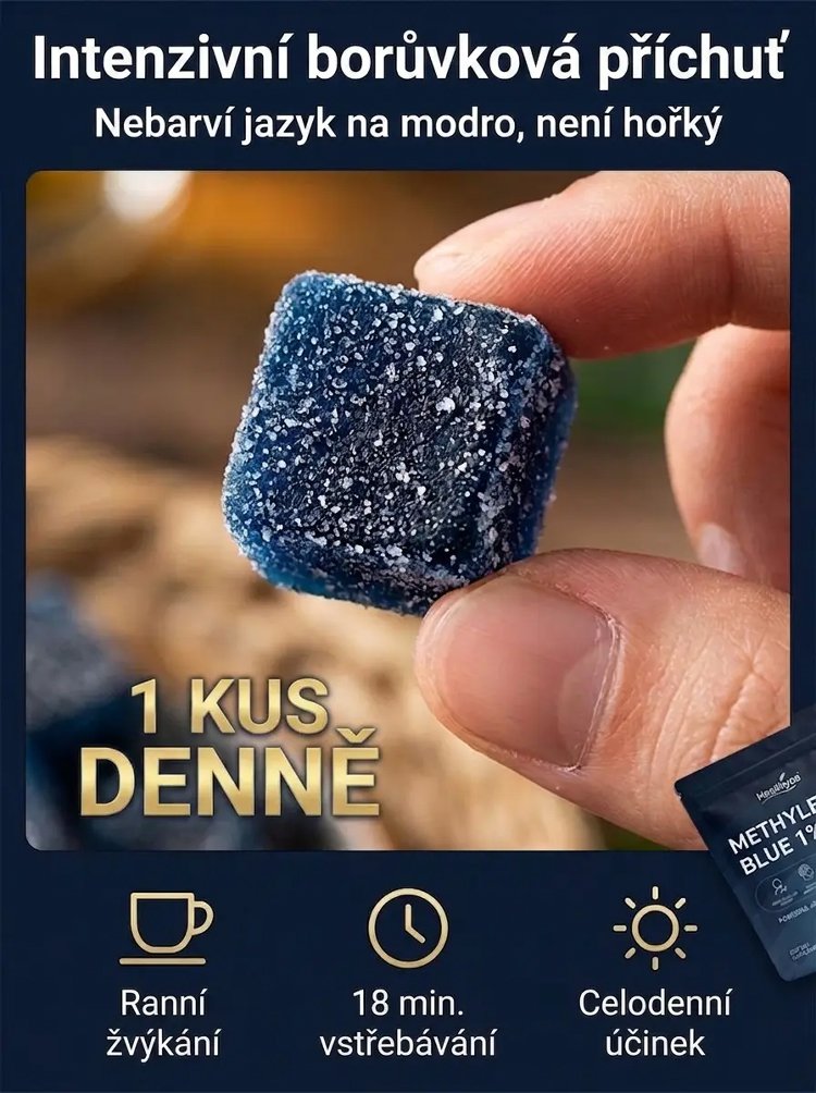 Zmírnění nervové bolesti modrými gumovými bonbóny