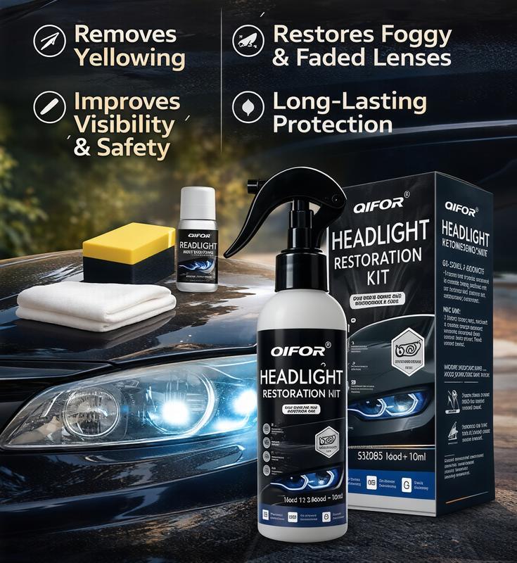 🚘 Sada pro renovaci čoček světlometů – obnovuje čirost zakalených a zažloutlých čoček světlometů 💡