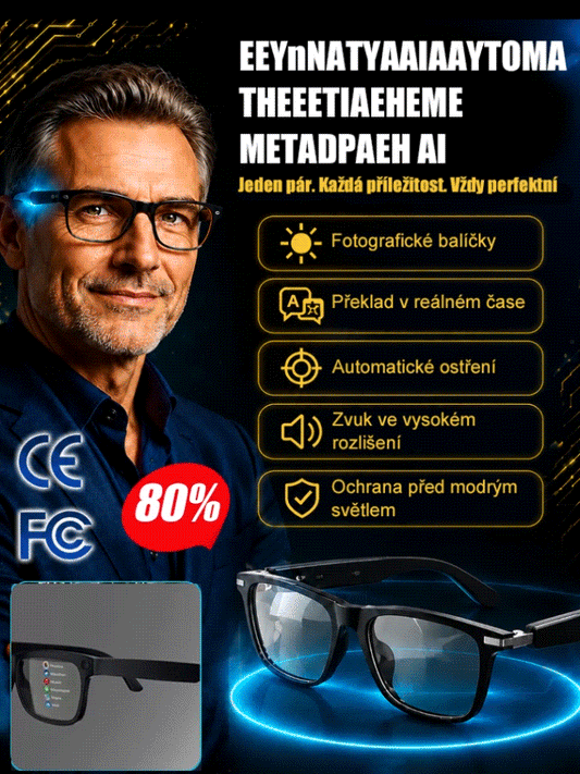 Inteligentní brýle s automatickým zoomem, změnou barvy a AI překlady v reálném čase