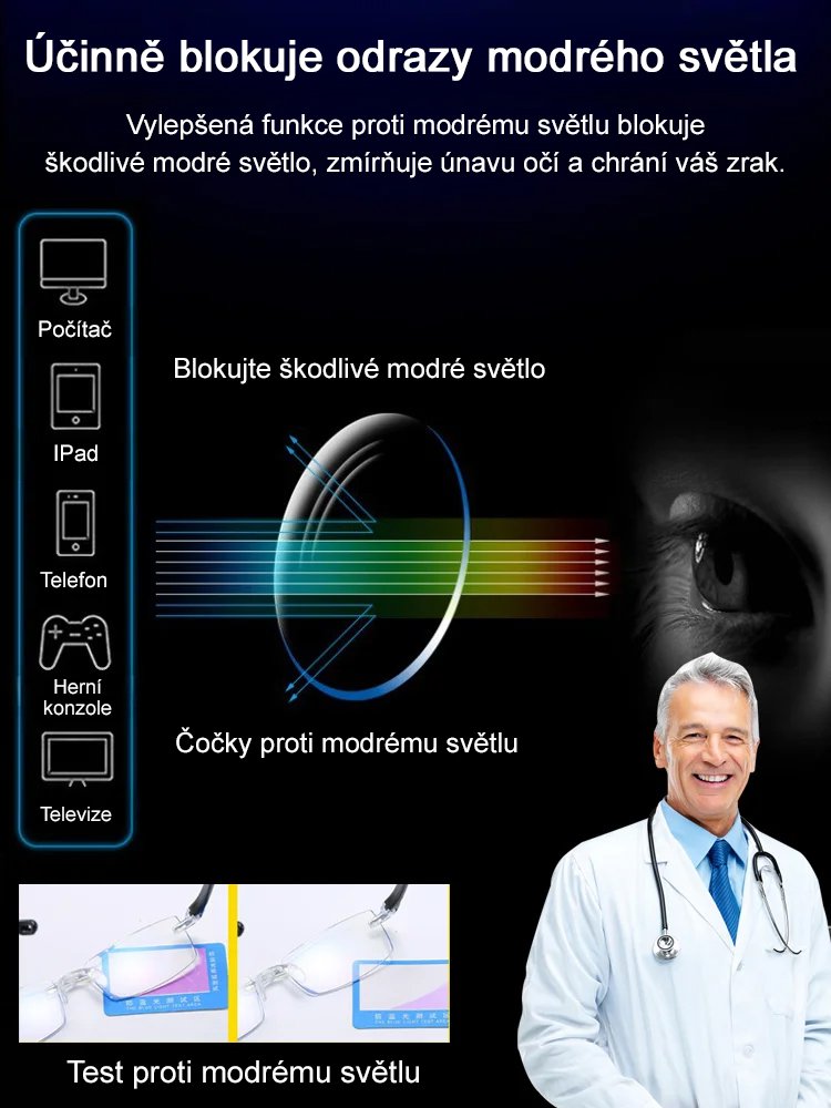 Německé chytré brýle Autofocus Progres™ | Filtr modrého světla | Akce 1+1 ZDARMA ✨