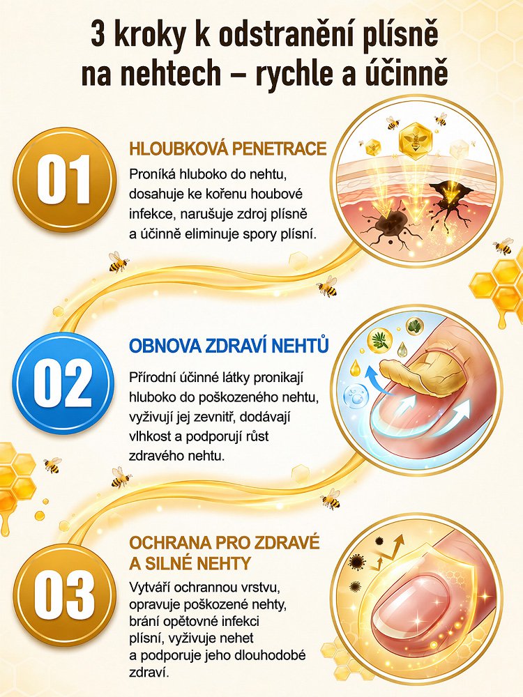 【7 dní pro jasné nehty】Kapky s včelím jedem pro péči o nehty