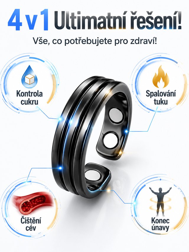 Německý lékařský magnetický prsten pro kontrolu cukru, zabraňuje komplikacím