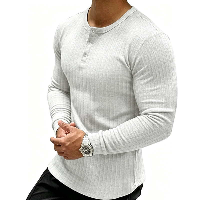 🍁Získejte svou novou podzimní módu - pánská slim fit košile Henley