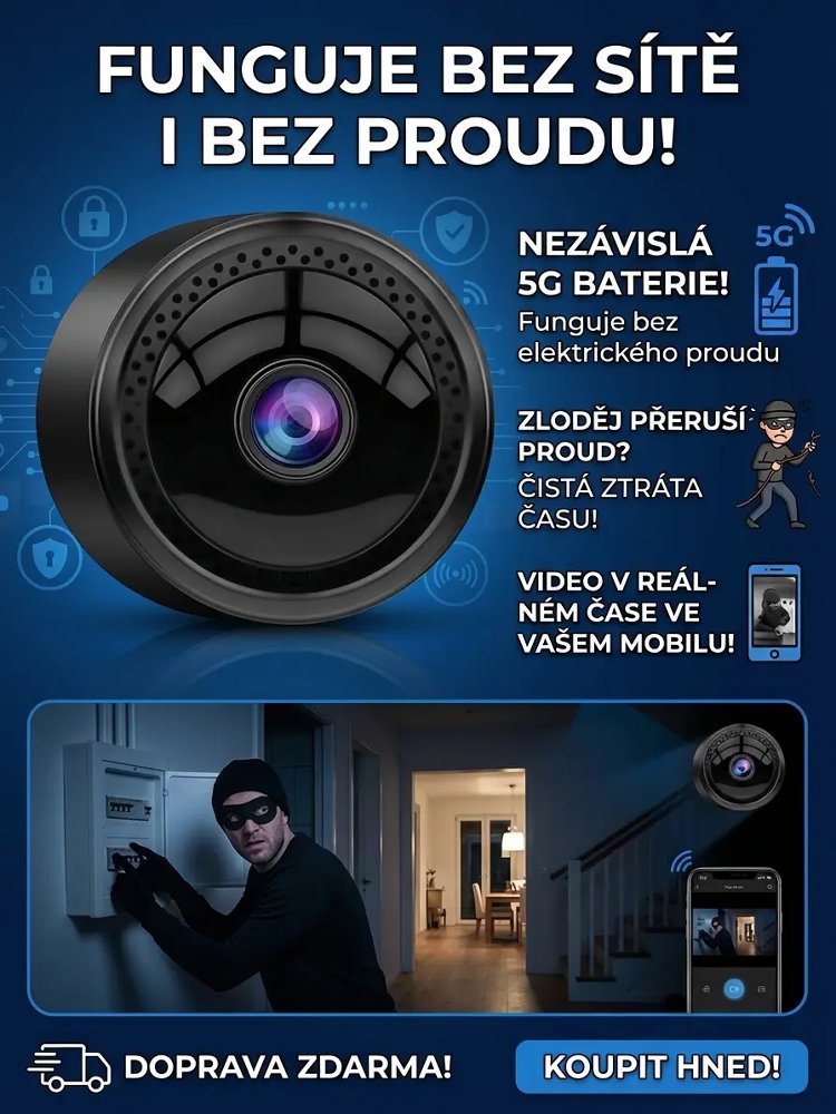 Mini infračervená noční kamera