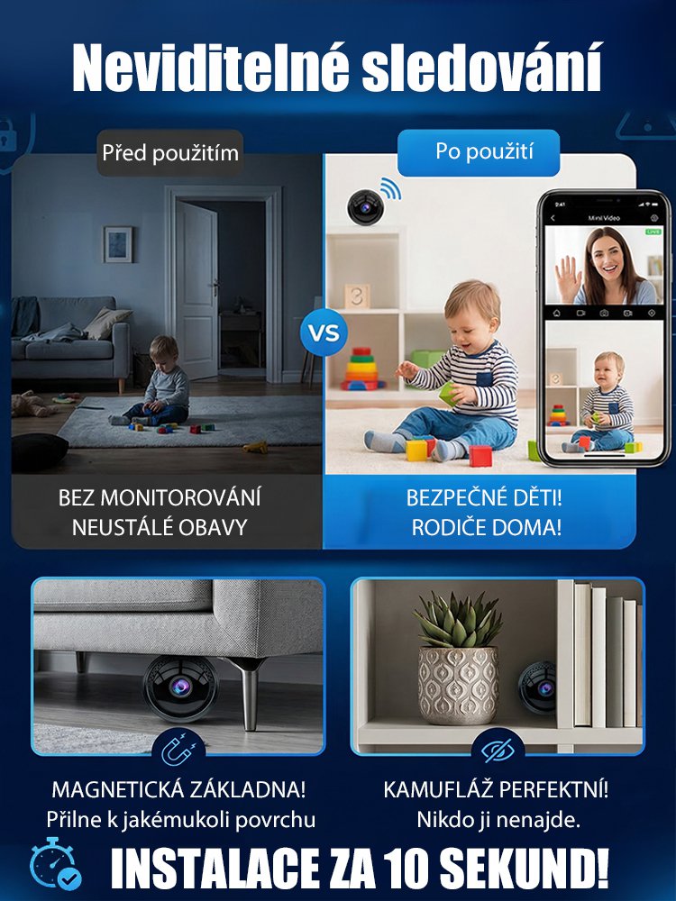 Mini infračervená noční kamera