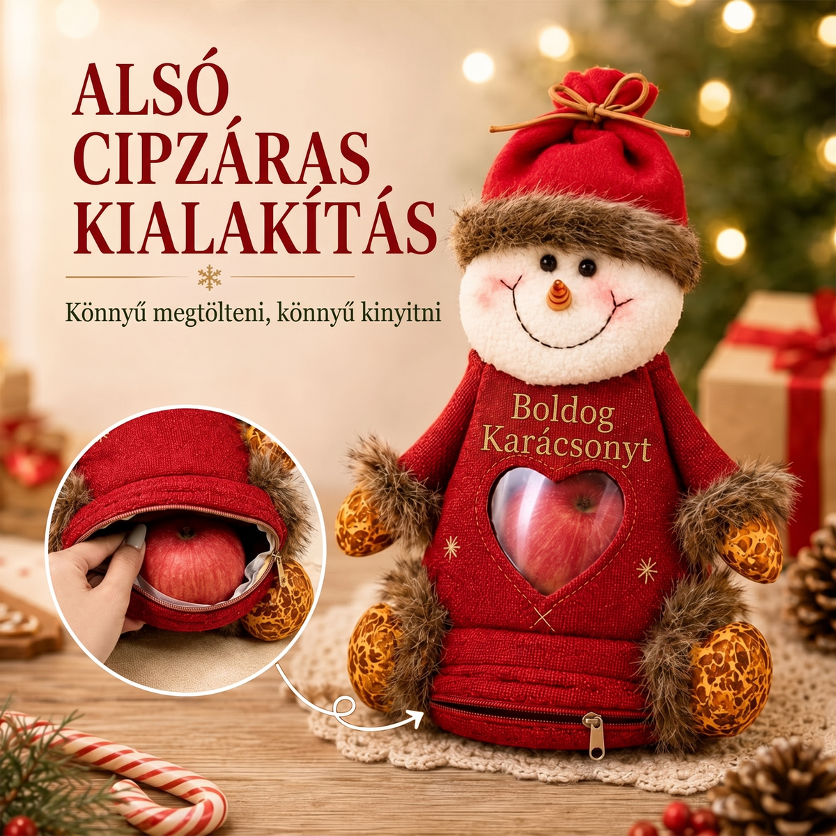 🎄🎁 SLEVA 49 % poslední den! Vánoční dárkové tašky na zip – sváteční balení 🎅✨