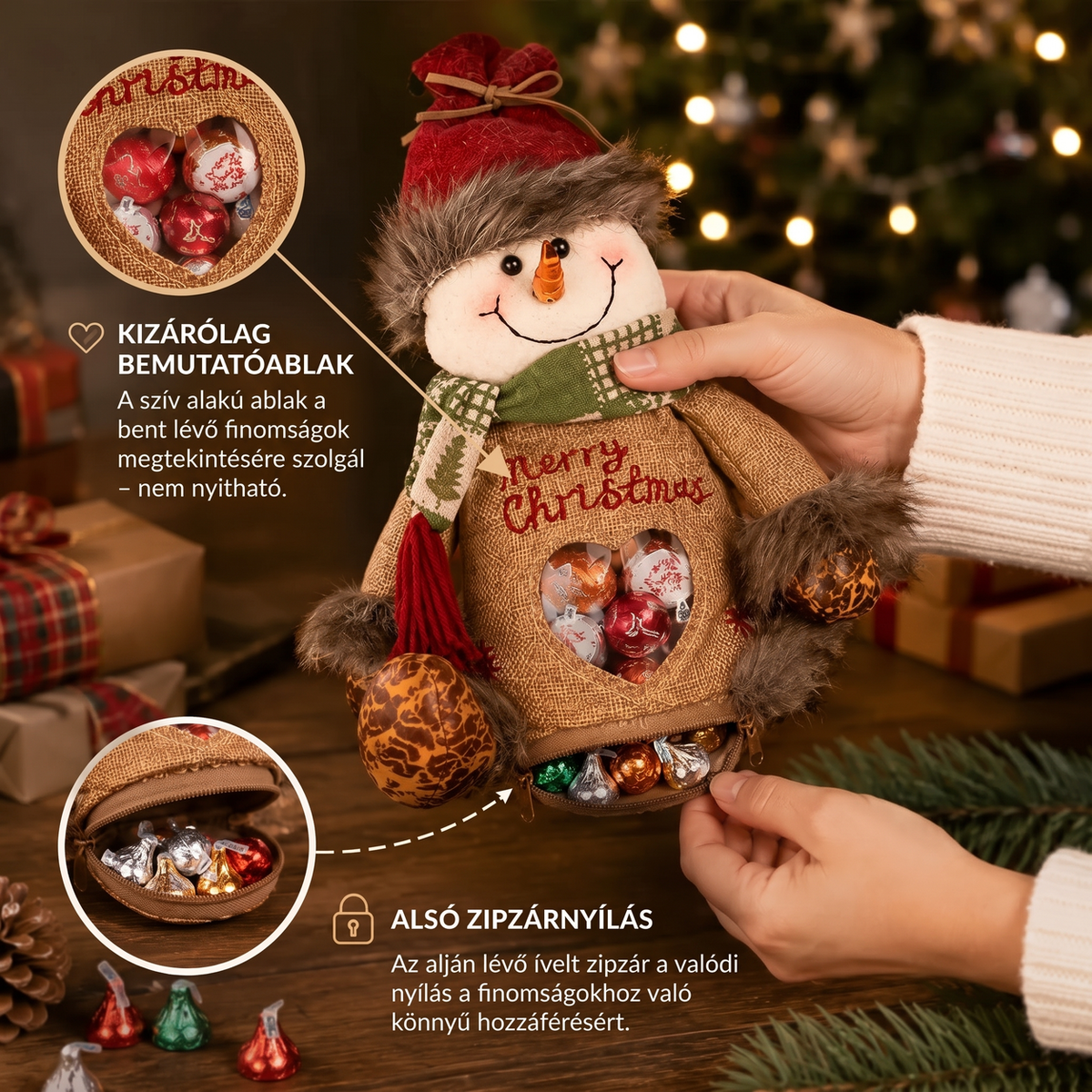 🎄🎁 SLEVA 49 % poslední den! Vánoční dárkové tašky na zip – sváteční balení 🎅✨