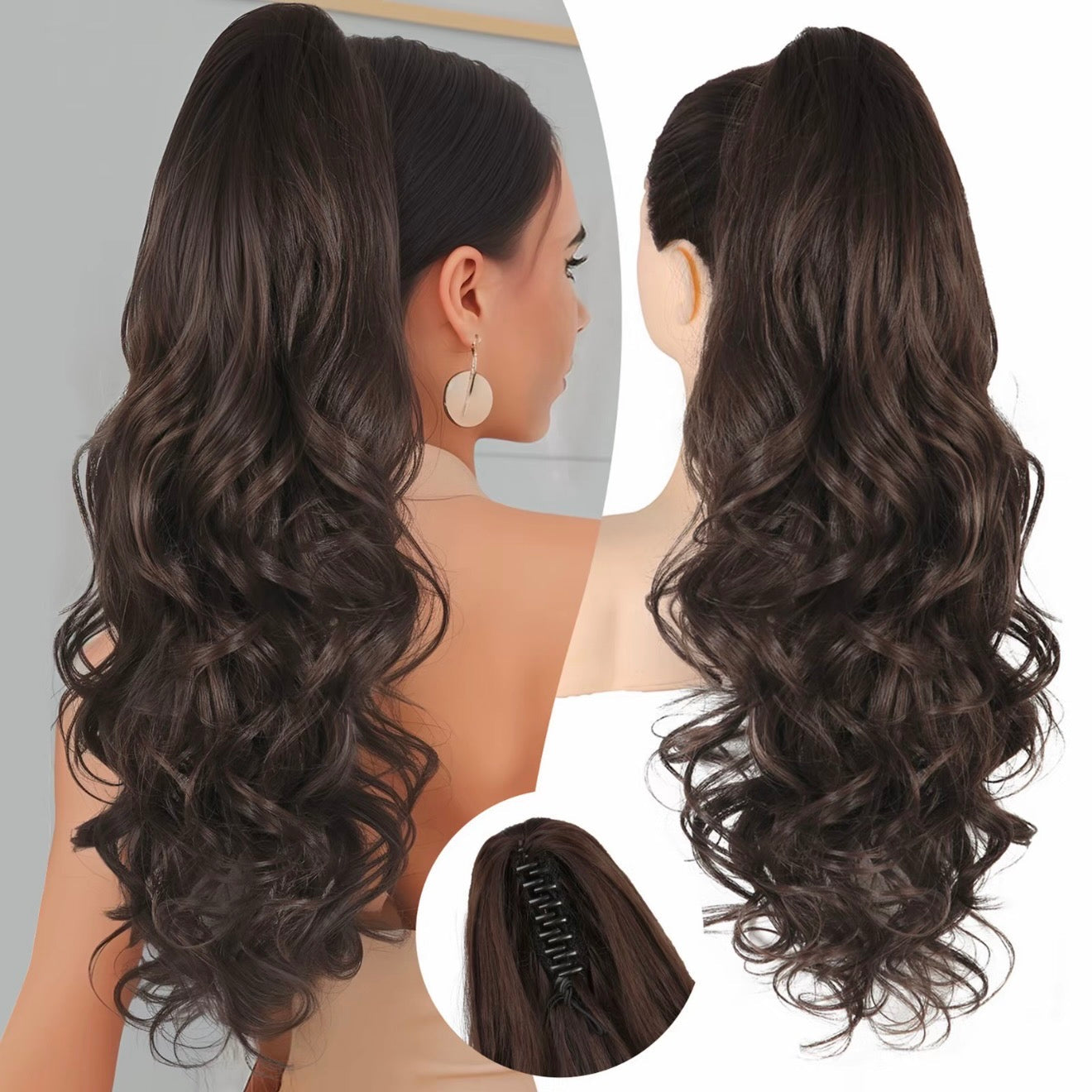 🔥 Časově omezená akce – sleva 50 % 👩💕 Clip-in prodlužování vlasů do culíku 🙋‍♀️