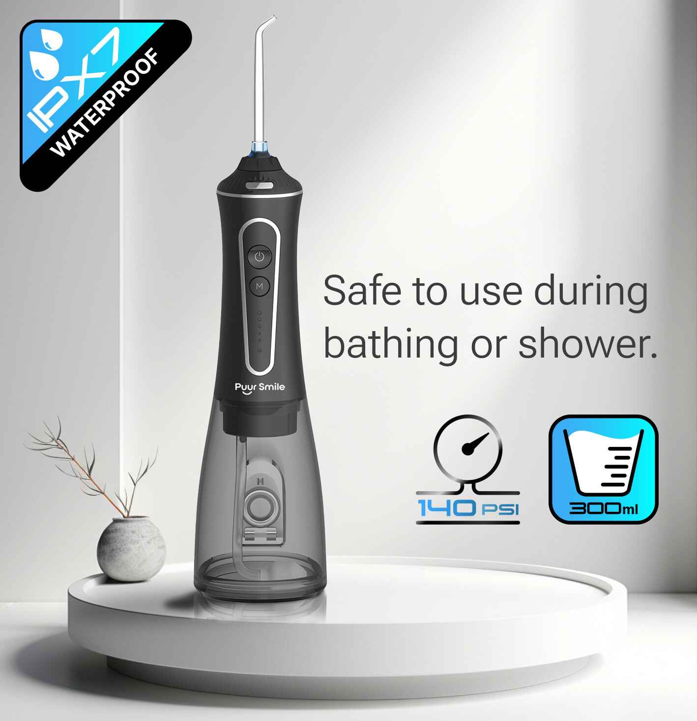 VODNÍ FLOSSER PUURSMILE – SLEVA 55 % NA ČERNÝ PÁTEK + 4 DÁRKY ZDARMA