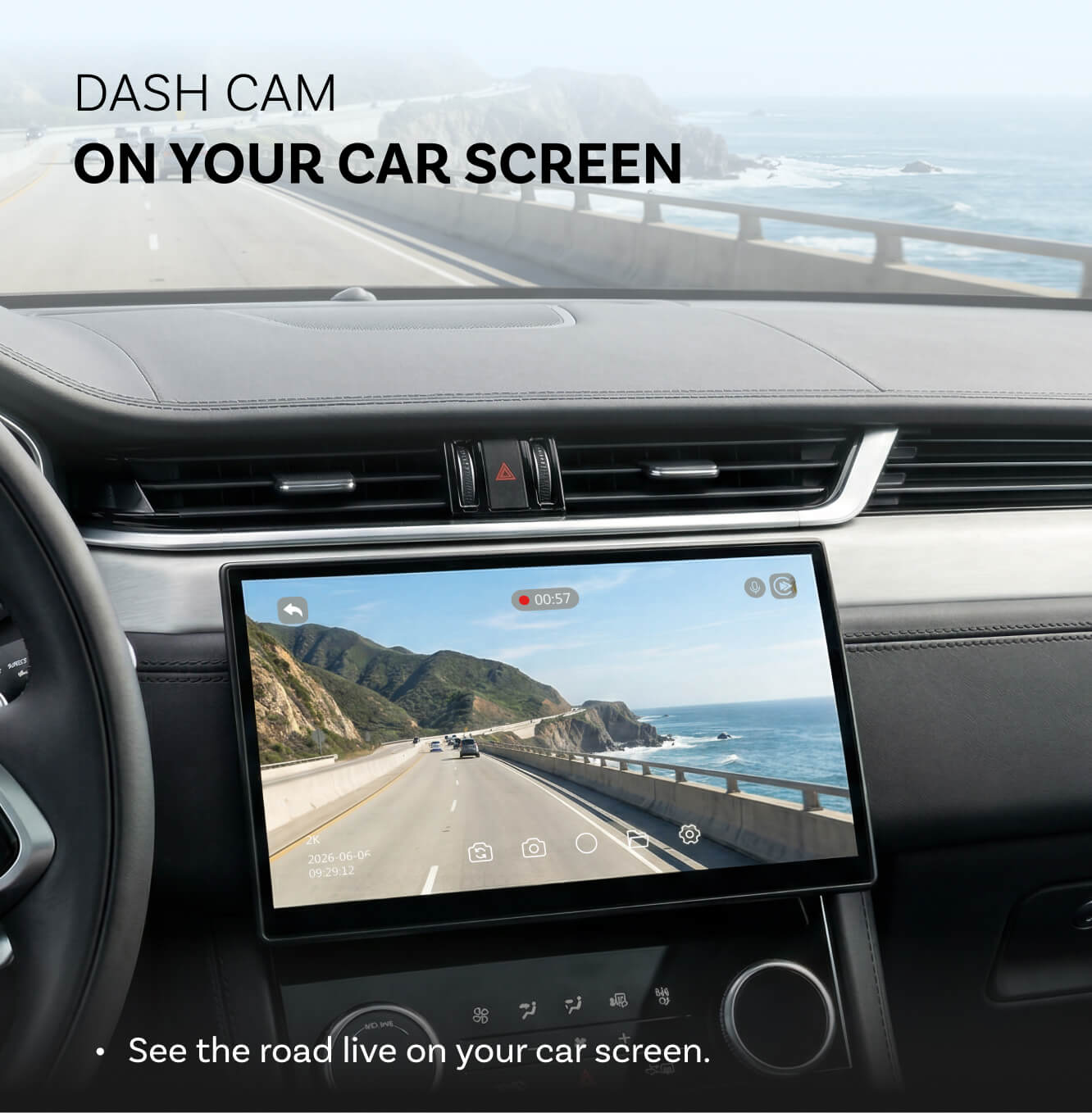 OttoSafe Cam 3 v 1 duální palubní kamera a bezdrátový adaptér CarPlay