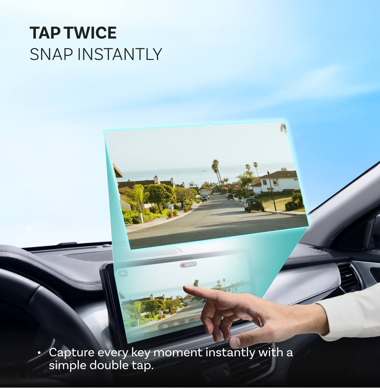OttoSafe Cam 3 v 1 duální palubní kamera a bezdrátový adaptér CarPlay