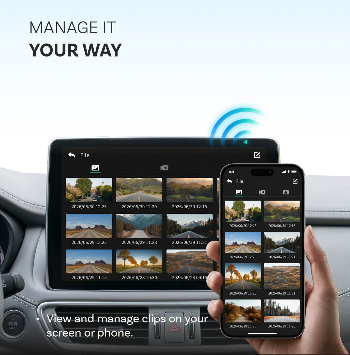 OttoSafe Cam 3 v 1 duální palubní kamera a bezdrátový adaptér CarPlay