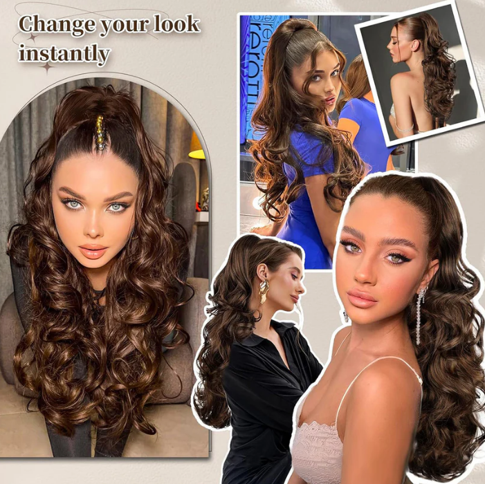 🔥 Časově omezená akce – sleva 50 % 👩💕 Clip-in prodlužování vlasů do culíku 🙋‍♀️