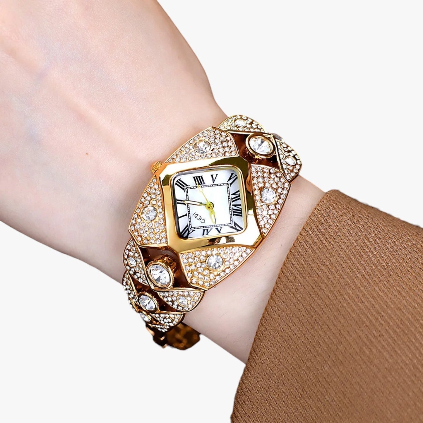 Callie | Dámské hodinky Elegance 2025 s lehkým diamantovým pouzdrem a voděodolným designem