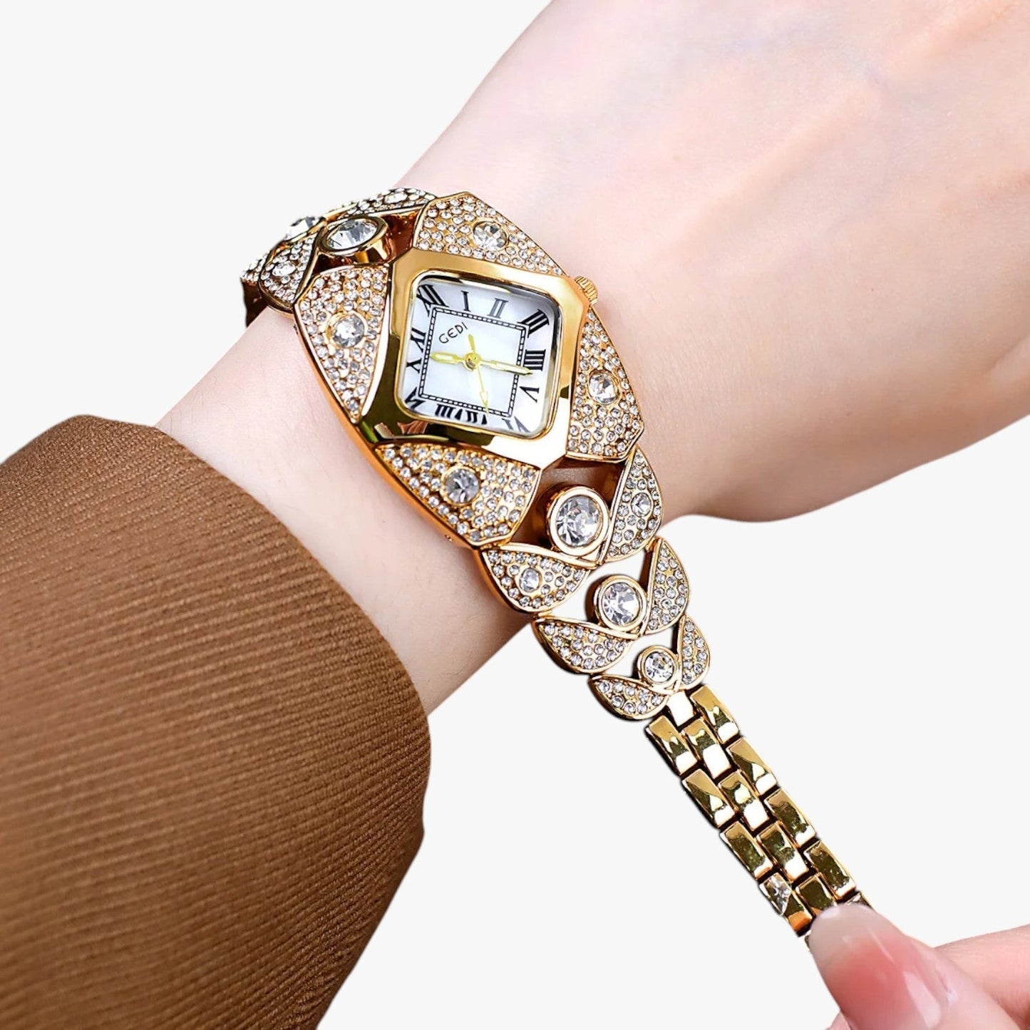 Callie | Dámské hodinky Elegance 2025 s lehkým diamantovým pouzdrem a voděodolným designem