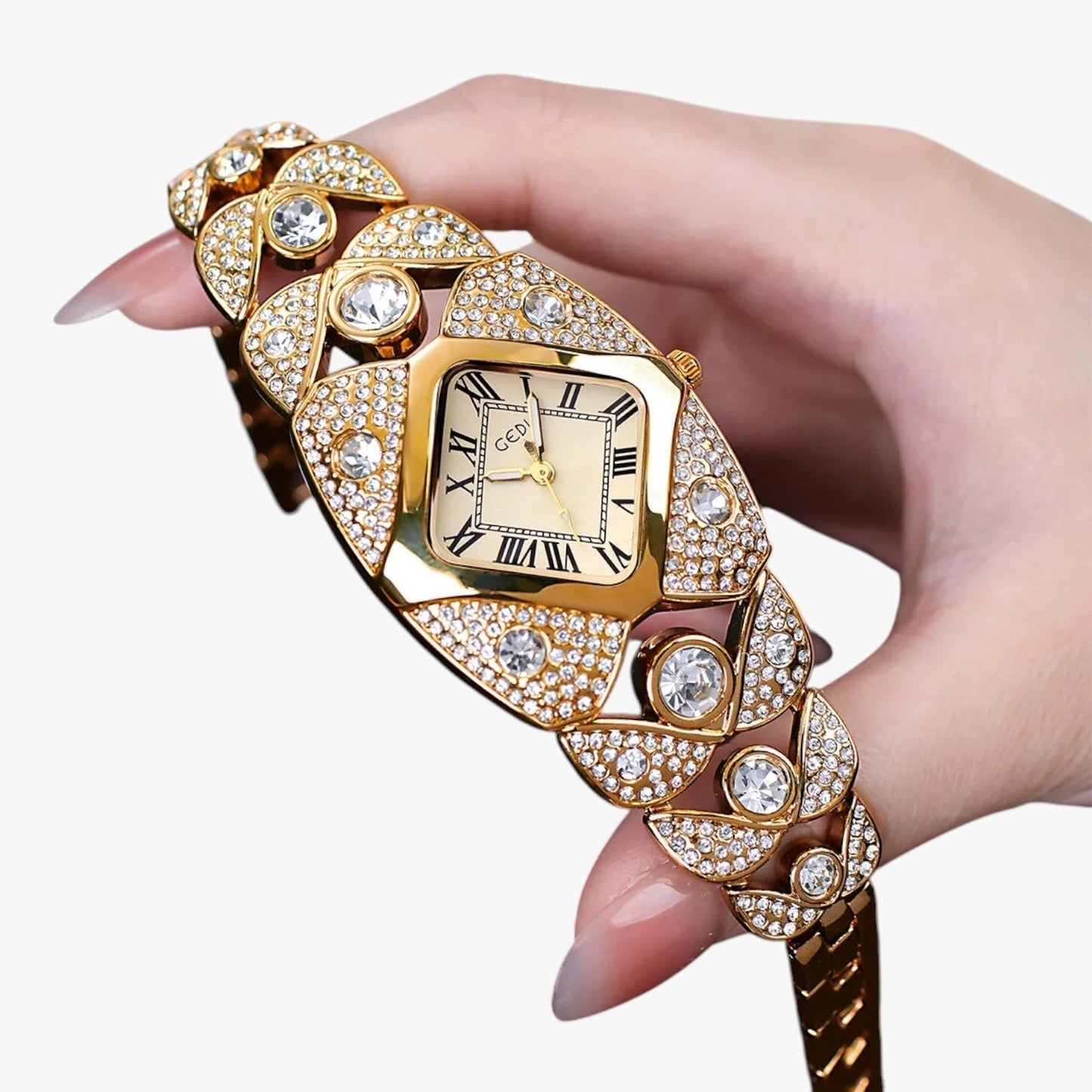 Callie | Dámské hodinky Elegance 2025 s lehkým diamantovým pouzdrem a voděodolným designem