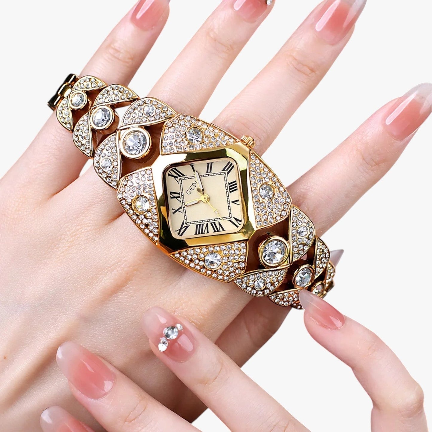 Callie | Dámské hodinky Elegance 2025 s lehkým diamantovým pouzdrem a voděodolným designem