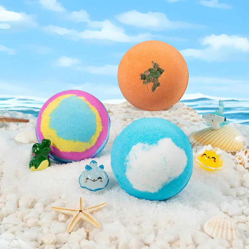 🔥🛁 Přírodní koupelové bomby pro děti s mega bublinkami a překvapením uvnitř 🥚✨12 ks. [1 balení]