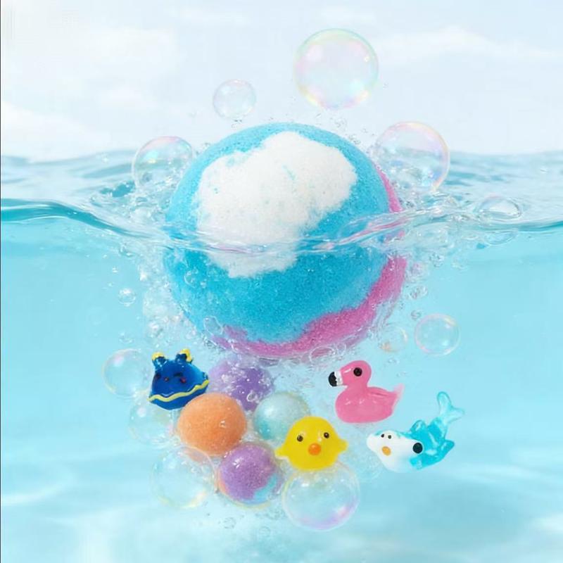 🔥🛁 Přírodní koupelové bomby pro děti s mega bublinkami a překvapením uvnitř 🥚✨12 ks. [1 balení]