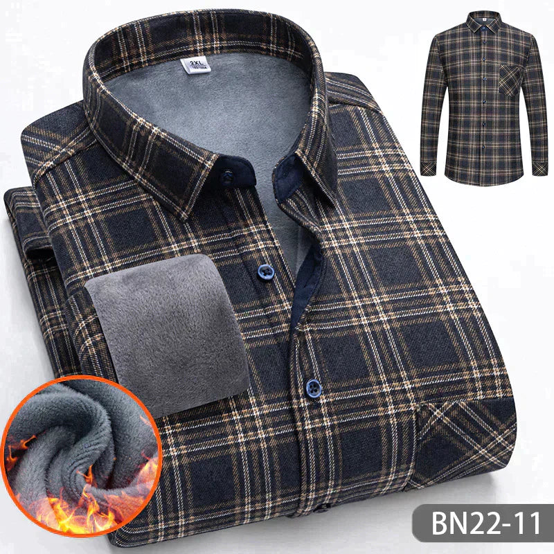 Podzimní-zimní pruhovaná košile v odvážné verzi pro muže