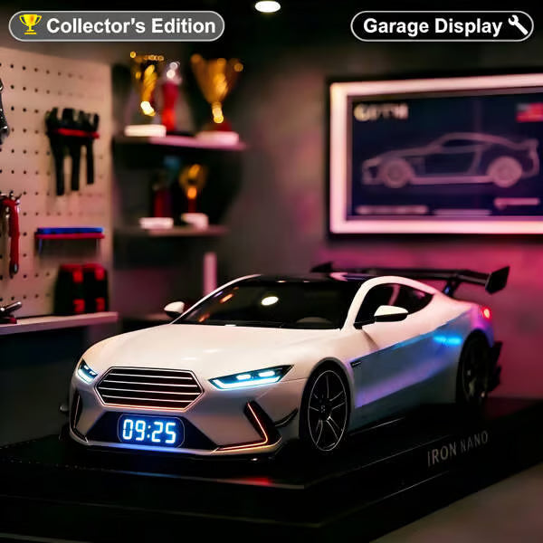 🎁 Budík s hyperautomobilem🏎️ Realistický motor a světelné efekty